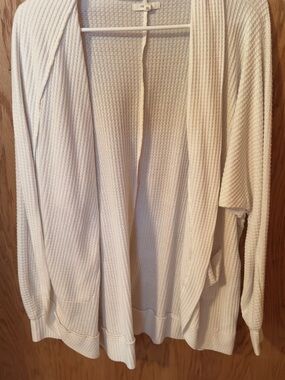 Maurice’s Cozy Cream Waffle Knit Open Cardigan